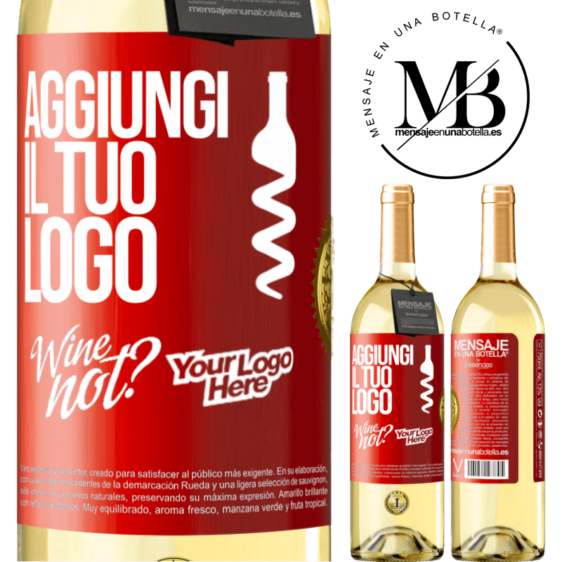 29,95 € Spedizione Gratuita | Vino bianco Edizione WHITE Aggiungi il tuo logo Etichetta Rossa. Etichetta personalizzabile Vino giovane Raccogliere 2024 Verdejo