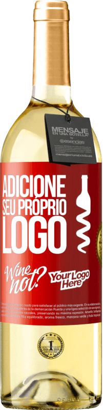 29,95 € Envio grátis | Vinho branco Edição WHITE Adicione seu próprio logo Etiqueta Vermelha. Etiqueta personalizável Vinho jovem Colheita 2025 Verdejo