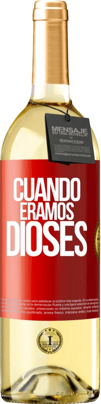 Envío gratis | Vino Blanco Edición WHITE Cuando éramos dioses Etiqueta Roja. Etiqueta personalizable Vino joven Cosecha 2023 Verdejo