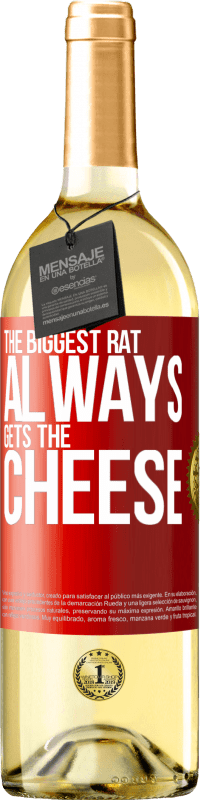 Free Shipping | White Wine WHITE Edition The biggest rat always gets the cheese Red Label. Customizable label Young wine Harvest 2023 Verdejo