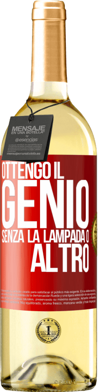 29,95 € | Vino bianco Edizione WHITE Ottengo il genio senza la lampada o altro Etichetta Rossa. Etichetta personalizzabile Vino giovane Raccogliere 2023 Verdejo