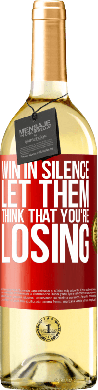 29,95 € | Белое вино Издание WHITE Победа в тишине. Пусть думают, что ты проигрываешь Красная метка. Настраиваемая этикетка Молодое вино Урожай 2023 Verdejo