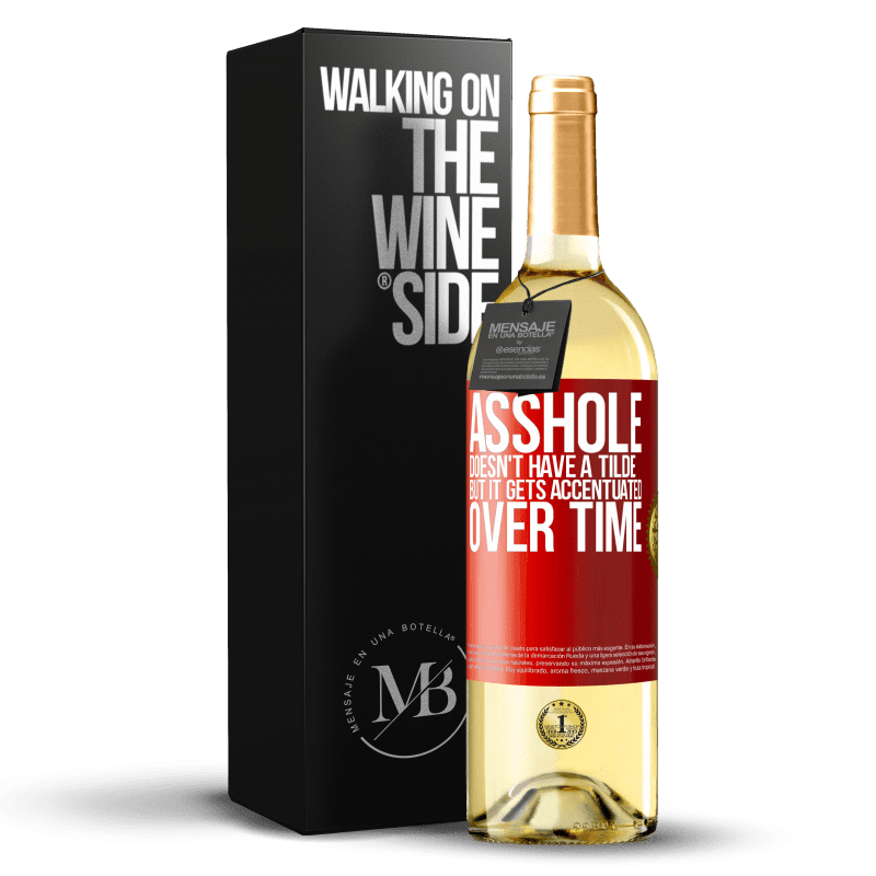 29,95 € Free Shipping | White Wine WHITE Edition Asshole doesn't have a tilde, but it gets accentuated over time Red Label. Customizable label Young wine Harvest 2024 Verdejo