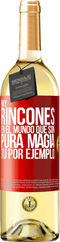 29,95 € | Vino Blanco Edición WHITE Hay rincones en el mundo que son pura magia. Tú por ejemplo Etiqueta Roja. Etiqueta personalizable Vino joven Cosecha 2024 Verdejo