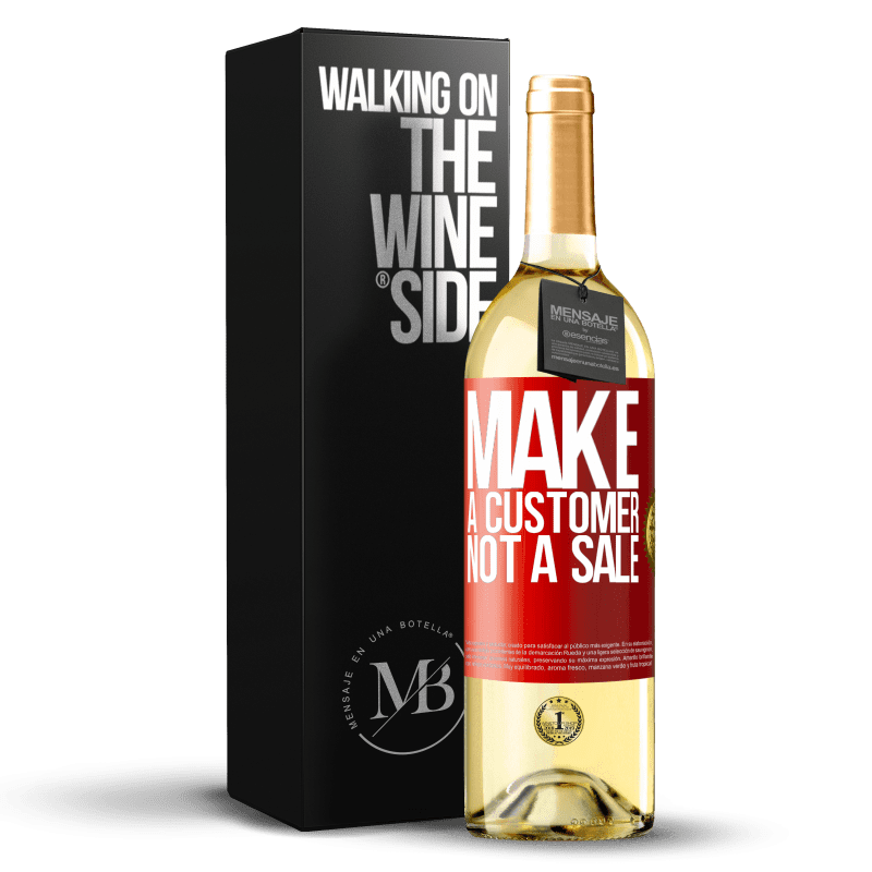 29,95 € Free Shipping | White Wine WHITE Edition Make a customer, not a sale Red Label. Customizable label Young wine Harvest 2024 Verdejo