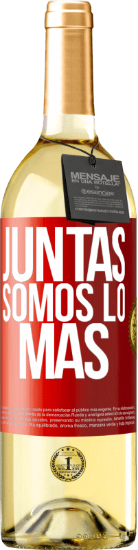 29,95 € | Vino Blanco Edición WHITE Juntas somos lo más Etiqueta Roja. Etiqueta personalizable Vino joven Cosecha 2023 Verdejo