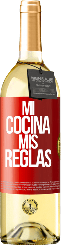 29,95 € | Vino Blanco Edición WHITE Mi cocina, mis reglas Etiqueta Roja. Etiqueta personalizable Vino joven Cosecha 2025 Verdejo