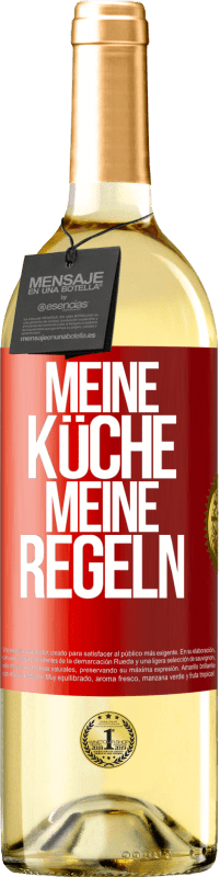 29,95 € Kostenloser Versand | Weißwein WHITE Ausgabe Meine Küche, meine Regeln Rote Markierung. Anpassbares Etikett Junger Wein Ernte 2025 Verdejo