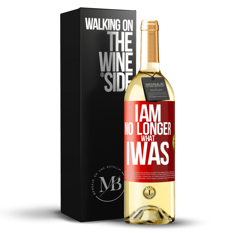 29,95 € Free Shipping | White Wine WHITE Edition I am no longer what I was Red Label. Customizable label Young wine Harvest 2023 Verdejo