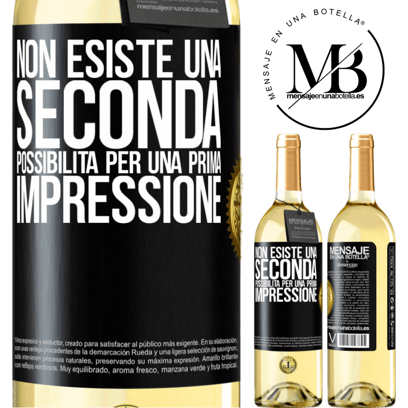 29,95 € Spedizione Gratuita | Vino bianco Edizione WHITE Non esiste una seconda possibilità per una prima impressione Etichetta Nera. Etichetta personalizzabile Vino giovane Raccogliere 2024 Verdejo