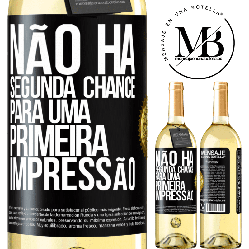 29,95 € Envio grátis | Vinho branco Edição WHITE Não há segunda chance para uma primeira impressão Etiqueta Preta. Etiqueta personalizável Vinho jovem Colheita 2025 Verdejo