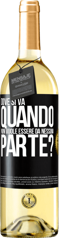 29,95 € Spedizione Gratuita | Vino bianco Edizione WHITE dove si va quando non vuole essere da nessuna parte? Etichetta Nera. Etichetta personalizzabile Vino giovane Raccogliere 2025 Verdejo
