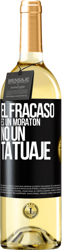 29,95 € | Vino Blanco Edición WHITE El fracaso es un moratón, no un tatuaje Etiqueta Negra. Etiqueta personalizable Vino joven Cosecha 2023 Verdejo