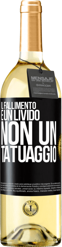 29,95 € | Vino bianco Edizione WHITE Il fallimento è un livido, non un tatuaggio Etichetta Nera. Etichetta personalizzabile Vino giovane Raccogliere 2024 Verdejo