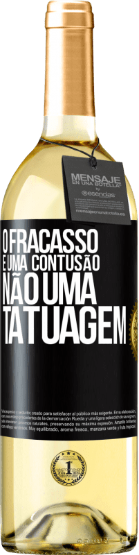 29,95 € | Vinho branco Edição WHITE O fracasso é uma contusão, não uma tatuagem Etiqueta Preta. Etiqueta personalizável Vinho jovem Colheita 2024 Verdejo