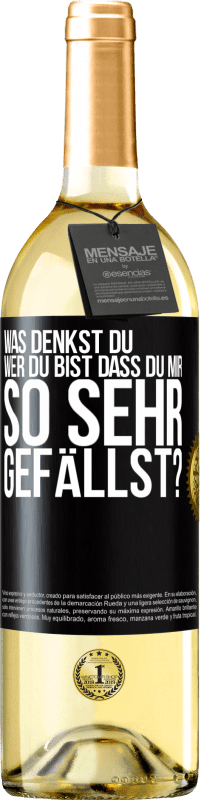 29,95 € | Weißwein WHITE Ausgabe Was denkst du,wer du bist, dass du mir so sehr gefällst? Schwarzes Etikett. Anpassbares Etikett Junger Wein Ernte 2024 Verdejo