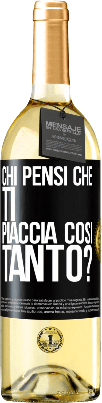 29,95 € | Vino bianco Edizione WHITE chi pensi che ti piaccia così tanto? Etichetta Nera. Etichetta personalizzabile Vino giovane Raccogliere 2024 Verdejo