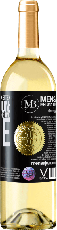 «Es gibt drei Arten, Dinge zu tun: die Richtige, die Falsche und Deine» WHITE Ausgabe