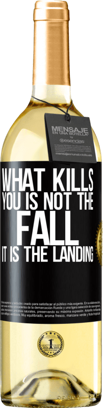 29,95 € | White Wine WHITE Edition What kills you is not the fall, it is the landing Black Label. Customizable label Young wine Harvest 2024 Verdejo