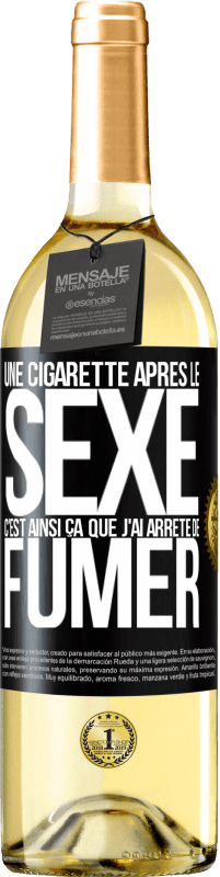 «Une cigarette après le sexe. C'est comme ça que j'ai arrêté de fumer» Édition WHITE