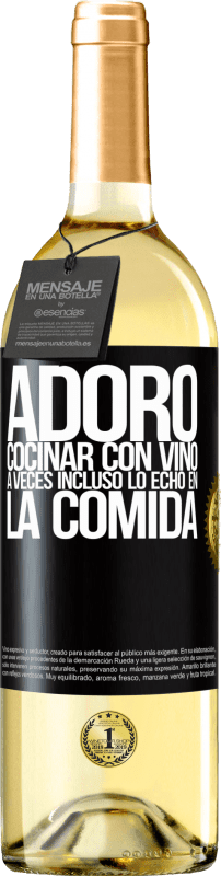 «Adoro cocinar con vino. A veces incluso lo echo en la comida» Edición WHITE