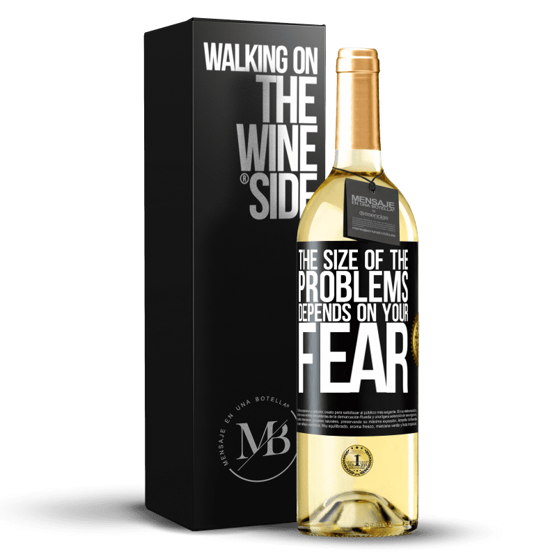 29,95 € Free Shipping | White Wine WHITE Edition The size of the problems depends on your fear Black Label. Customizable label Young wine Harvest 2024 Verdejo