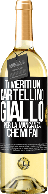 «Ti meriti un cartellino giallo per la mancanza che mi fai» Edizione WHITE