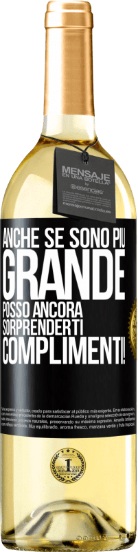 29,95 € | Vino bianco Edizione WHITE Anche se sono più grande, posso ancora sorprenderti. Complimenti! Etichetta Nera. Etichetta personalizzabile Vino giovane Raccogliere 2024 Verdejo