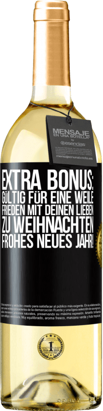 29,95 € | Weißwein WHITE Ausgabe Extra Bonus: gültig für eine Weile Frieden mit deinen Lieben zu Weihnachten. Frohes neues Jahr! Schwarzes Etikett. Anpassbares Etikett Junger Wein Ernte 2023 Verdejo