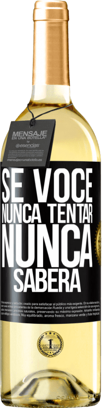 29,95 € | Vinho branco Edição WHITE Se você nunca tentar, nunca saberá Etiqueta Preta. Etiqueta personalizável Vinho jovem Colheita 2024 Verdejo