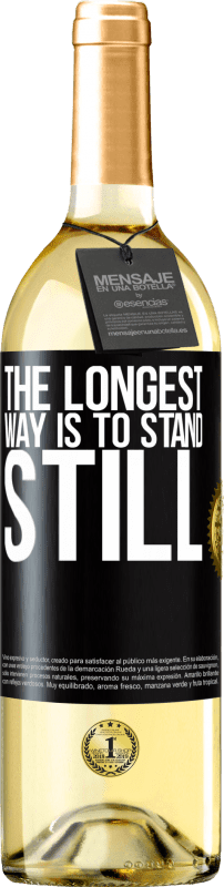 29,95 € | Белое вино Издание WHITE Самый длинный способ - стоять на месте Черная метка. Настраиваемая этикетка Молодое вино Урожай 2023 Verdejo