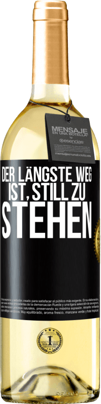 29,95 € | Weißwein WHITE Ausgabe Der längste Weg ist, still zu stehen Schwarzes Etikett. Anpassbares Etikett Junger Wein Ernte 2023 Verdejo