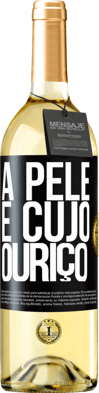 29,95 € | Vinho branco Edição WHITE A pele é cujo ouriço Etiqueta Preta. Etiqueta personalizável Vinho jovem Colheita 2024 Verdejo