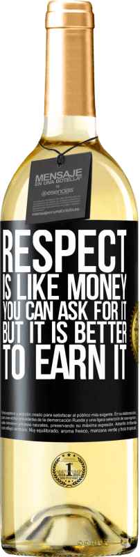 «尊重就像金钱。您可以要求它，但是最好赚到它» WHITE版