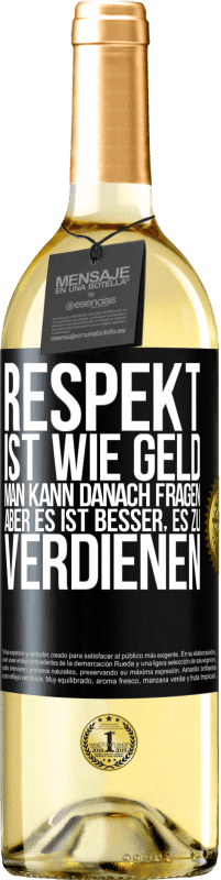 «Respekt ist wie Geld. Man kann danach fragen, aber es ist besser, es zu verdienen» WHITE Ausgabe