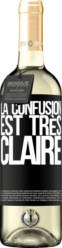 29,95 € Envoi gratuit | Vin blanc Édition WHITE La confusion est très claire Étiquette Noire. Étiquette personnalisable Vin jeune Récolte 2024 Verdejo