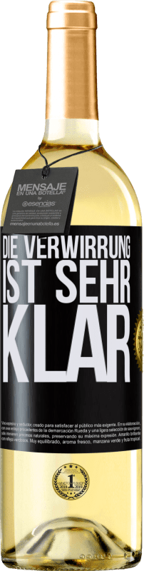 29,95 € | Weißwein WHITE Ausgabe Die Verwirrung ist sehr klar Schwarzes Etikett. Anpassbares Etikett Junger Wein Ernte 2023 Verdejo