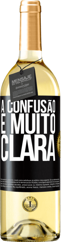 29,95 € Envio grátis | Vinho branco Edição WHITE A confusão é muito clara Etiqueta Preta. Etiqueta personalizável Vinho jovem Colheita 2023 Verdejo