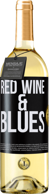 29,95 € | Weißwein WHITE Ausgabe Red wine & Blues Schwarzes Etikett. Anpassbares Etikett Junger Wein Ernte 2024 Verdejo