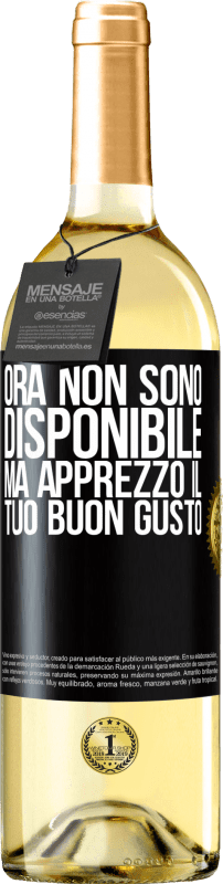 29,95 € | Vino bianco Edizione WHITE Ora non sono disponibile, ma apprezzo il tuo buon gusto Etichetta Nera. Etichetta personalizzabile Vino giovane Raccogliere 2025 Verdejo
