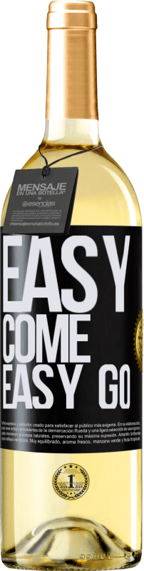 29,95 € | Weißwein WHITE Ausgabe Easy come, easy go Schwarzes Etikett. Anpassbares Etikett Junger Wein Ernte 2024 Verdejo