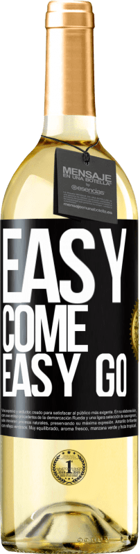 29,95 € | Vino bianco Edizione WHITE Easy come, easy go Etichetta Nera. Etichetta personalizzabile Vino giovane Raccogliere 2024 Verdejo