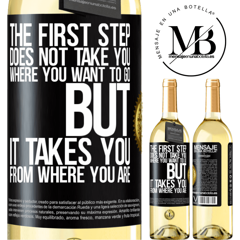 29,95 € Free Shipping | White Wine WHITE Edition The first step does not take you where you want to go, but it takes you from where you are Black Label. Customizable label Young wine Harvest 2023 Verdejo
