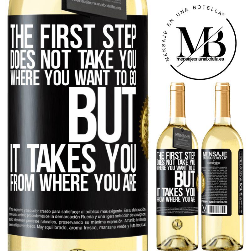 29,95 € Free Shipping | White Wine WHITE Edition The first step does not take you where you want to go, but it takes you from where you are Black Label. Customizable label Young wine Harvest 2024 Verdejo