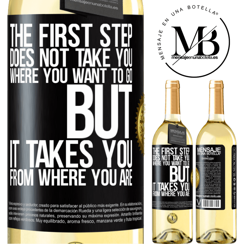 29,95 € Free Shipping | White Wine WHITE Edition The first step does not take you where you want to go, but it takes you from where you are Black Label. Customizable label Young wine Harvest 2025 Verdejo