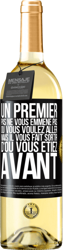 29,95 € Envoi gratuit | Vin blanc Édition WHITE La première étape ne vous emmène pas où vous voulez aller, mais elle vous mène d'où vous êtes Étiquette Noire. Étiquette personnalisable Vin jeune Récolte 2022 Verdejo