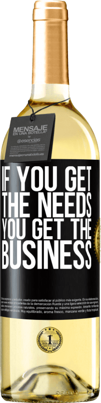 29,95 € Бесплатная доставка | Белое вино Издание WHITE Если вы получаете потребности, вы получаете бизнес Черная метка. Настраиваемая этикетка Молодое вино Урожай 2025 Verdejo