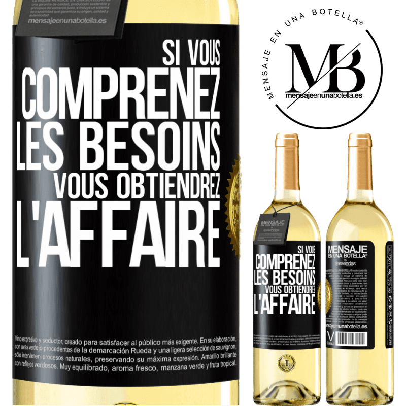 29,95 € Envoi gratuit | Vin blanc Édition WHITE Si vous comprenez les besoins vous obtiendrez l'affaire Étiquette Noire. Étiquette personnalisable Vin jeune Récolte 2023 Verdejo