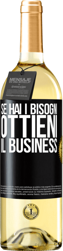 29,95 € Spedizione Gratuita | Vino bianco Edizione WHITE Se hai i bisogni, ottieni il business Etichetta Nera. Etichetta personalizzabile Vino giovane Raccogliere 2025 Verdejo