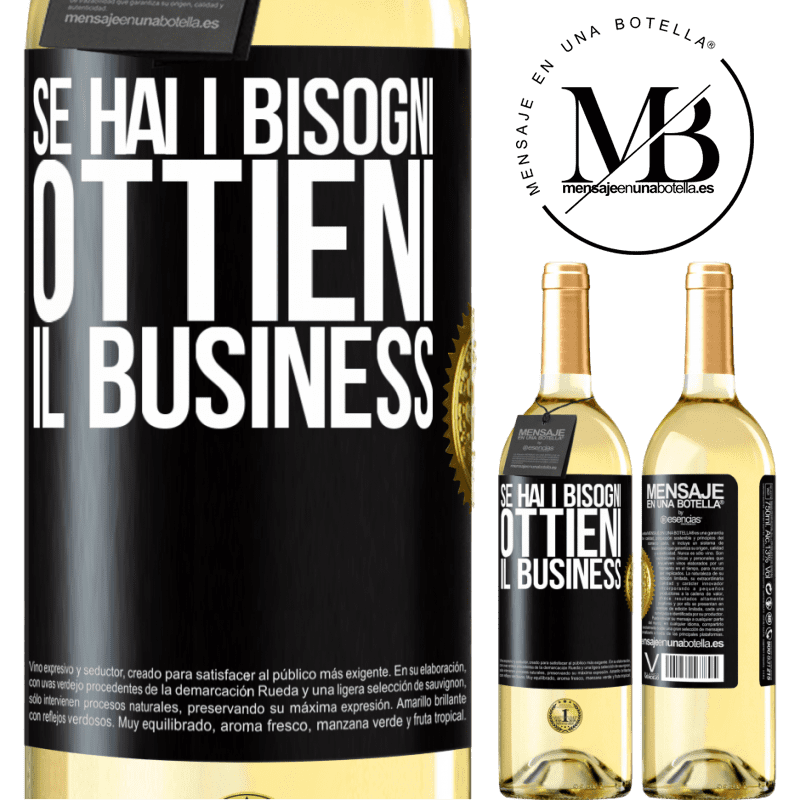 29,95 € Spedizione Gratuita | Vino bianco Edizione WHITE Se hai i bisogni, ottieni il business Etichetta Nera. Etichetta personalizzabile Vino giovane Raccogliere 2023 Verdejo